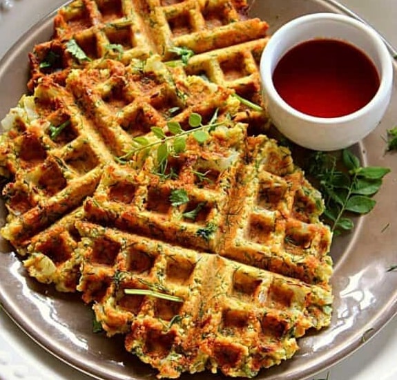 Chana Dal Vada Waffles